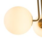 Ceiling Light-Modern 3-Light Glass Globe Semi Flush Ceiling Light
