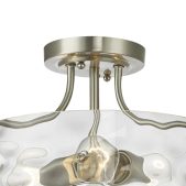 Ceiling Light-Round Hammered Glass Semi Flush Mount
