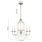 Chandelier-5-Light Vintage Crystal Candle Style Empire Chandelier