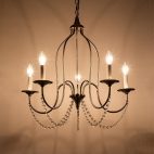 Chandelier-5-Light Vintage Crystal Candle Style Empire Chandelier