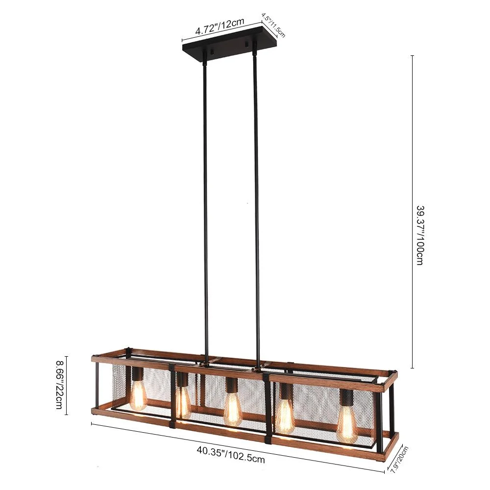1111 linear dining rectangular chandelier