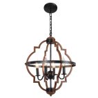 Chandelier-Farmhouse Geometric Candle Chandelier