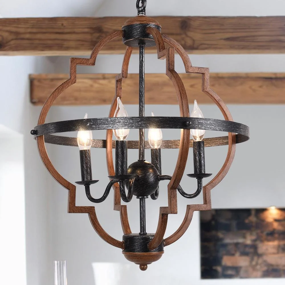 rustic geometric farmhouse chandelier pendant