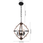 Chandelier-Farmhouse Geometric Candle Chandelier