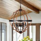 Chandelier-Farmhouse Geometric Candle Chandelier