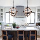 Chandelier-Farmhouse Geometric Candle Chandelier