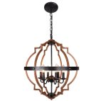 Chandelier-Farmhouse Geometric Candle Chandelier