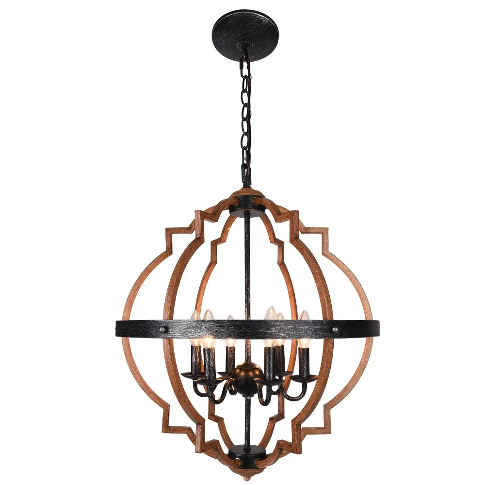 rustic geometric farmhouse chandelier pendant