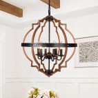 Chandelier-Farmhouse Geometric Candle Chandelier