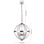 Chandelier-Farmhouse Geometric Candle Chandelier