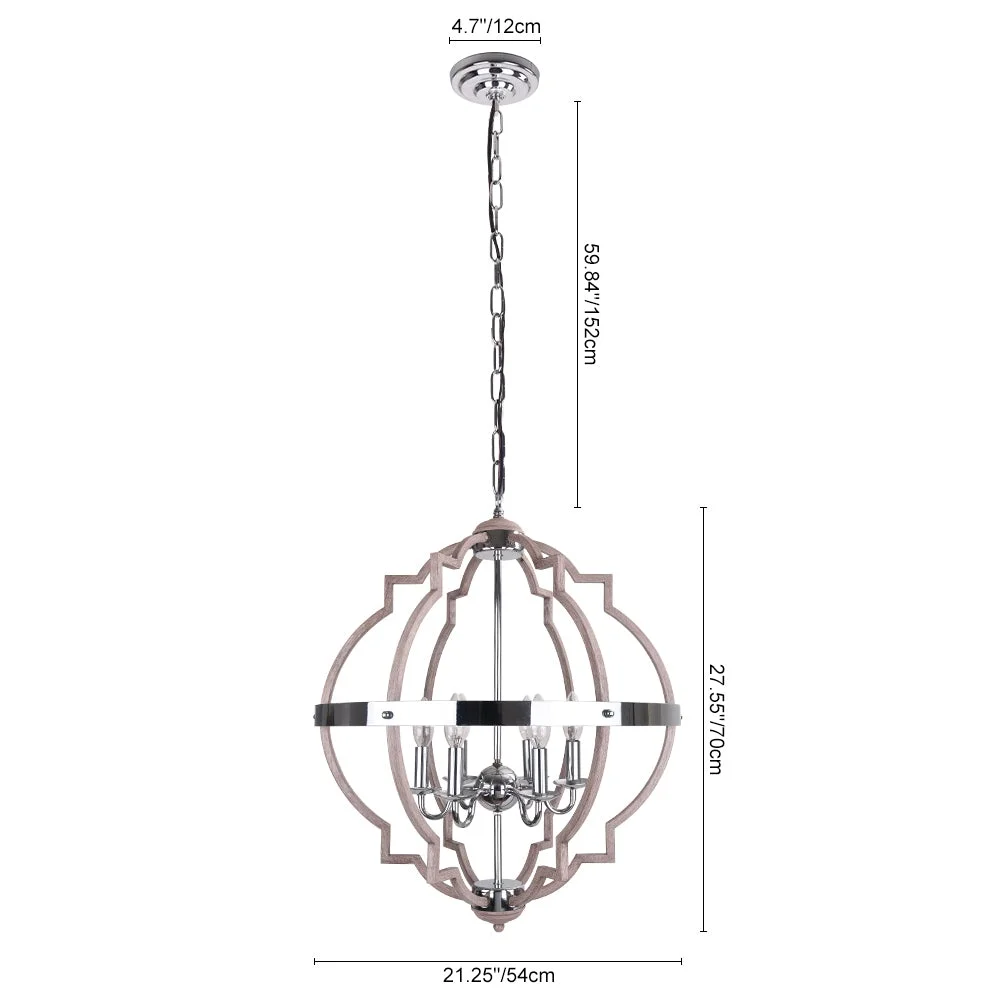 rustic geometric farmhouse chandelier pendant