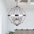 Chandelier-Farmhouse Geometric Candle Chandelier