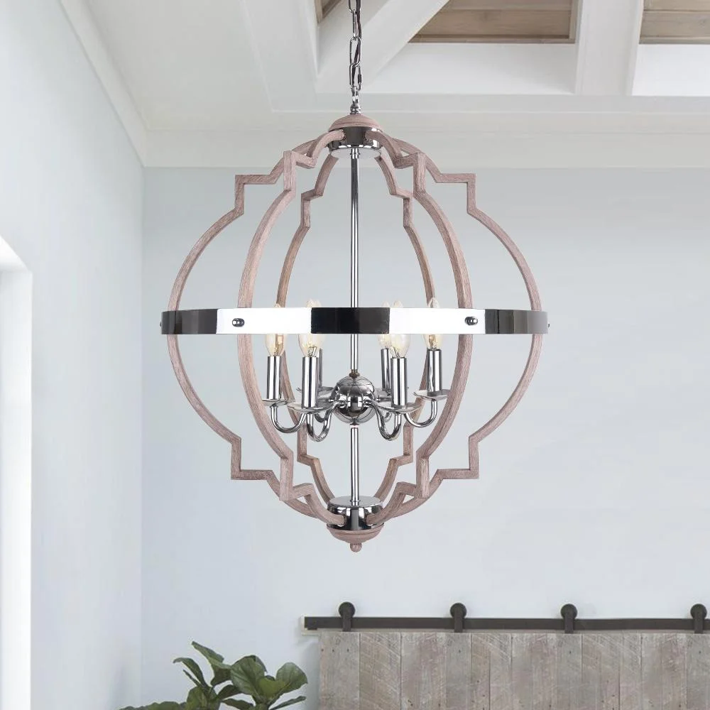 rustic geometric farmhouse chandelier pendant