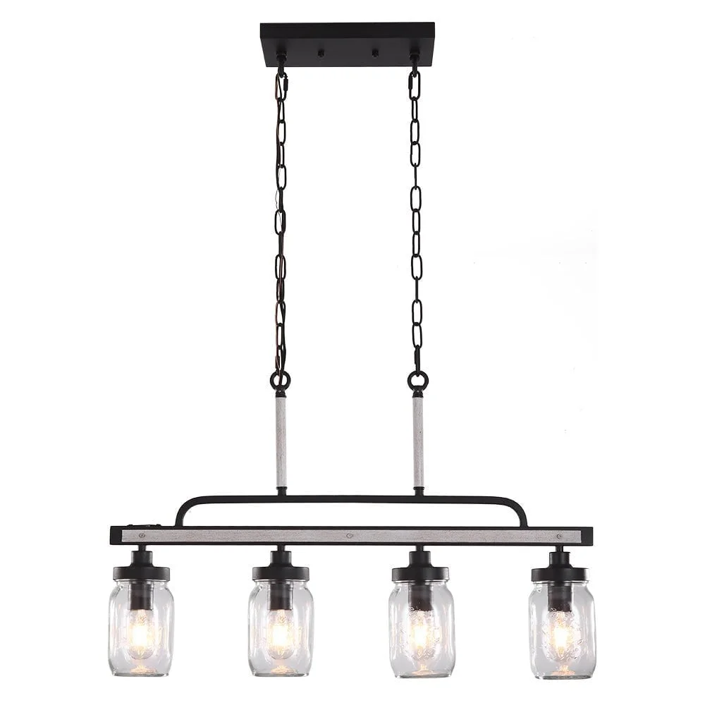 1111 wood mason jar pendant chandelier