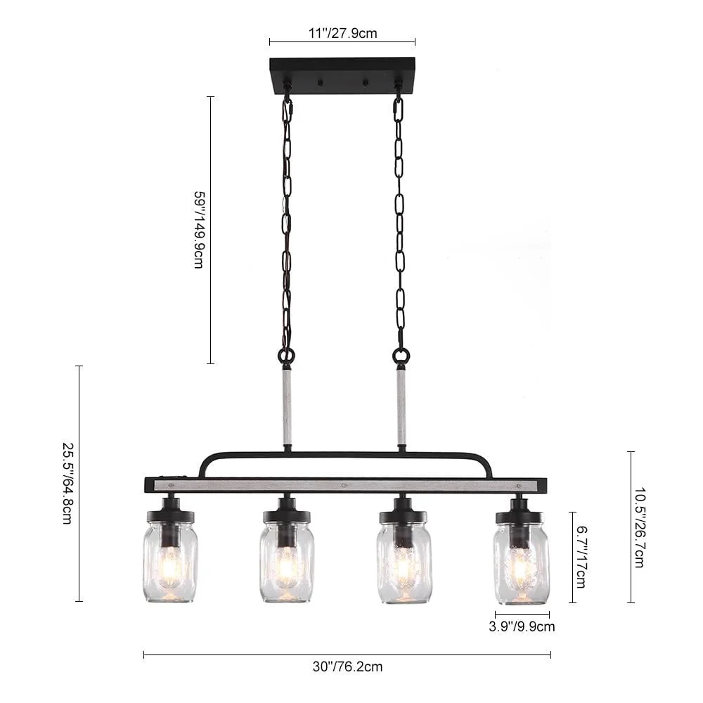 1111 wood mason jar pendant chandelier