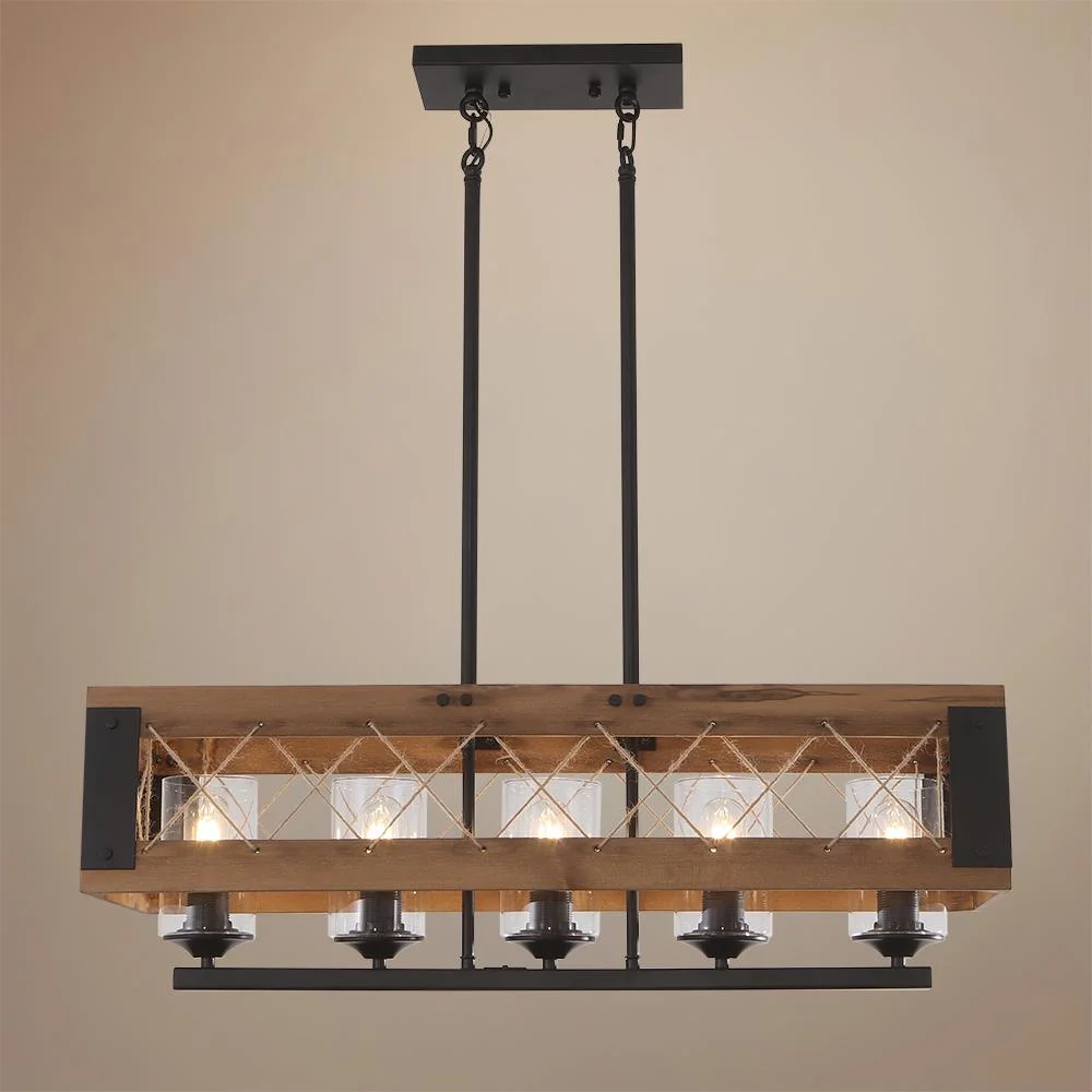 1111 linear rectangle rustic chandelier