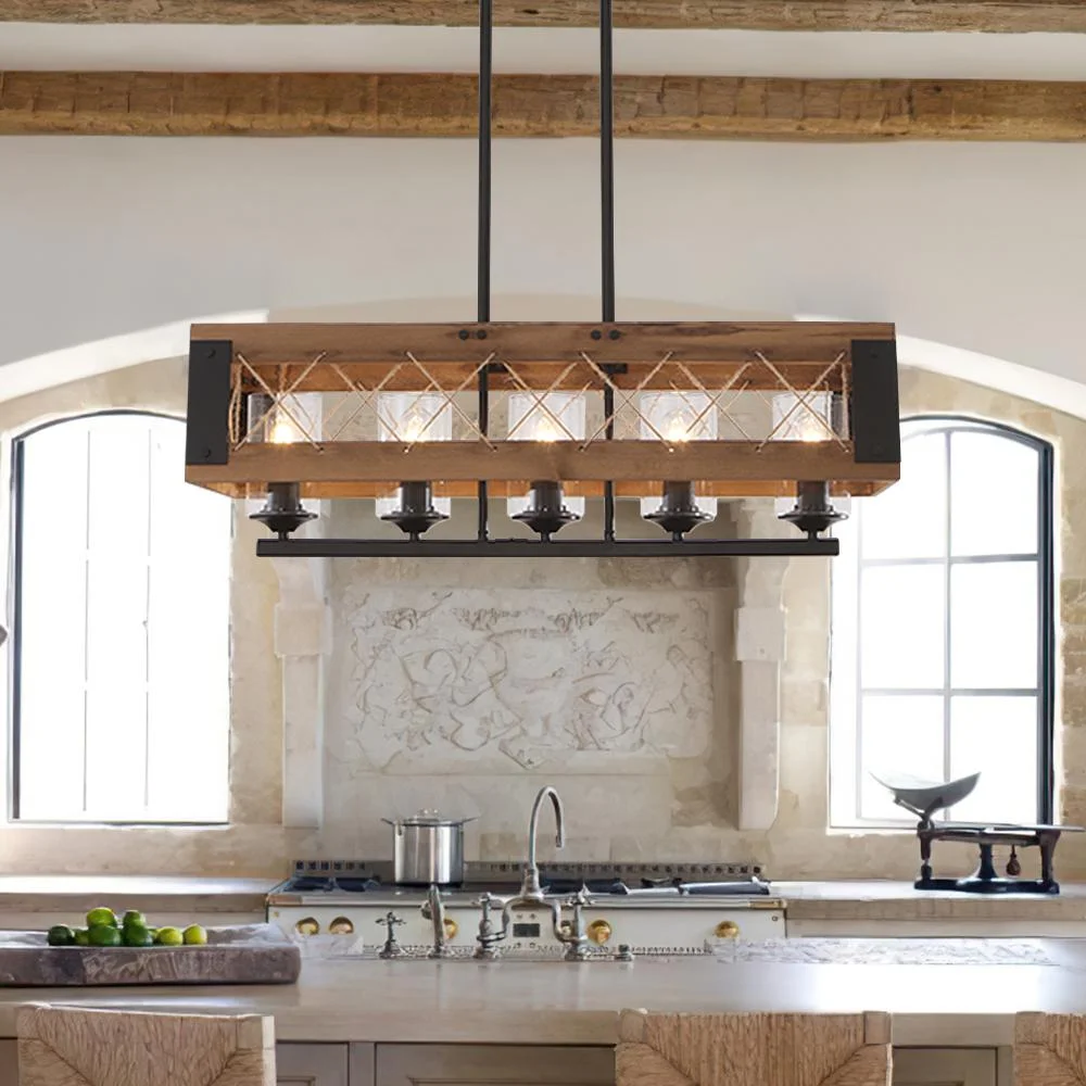 1111 linear rectangle rustic chandelier