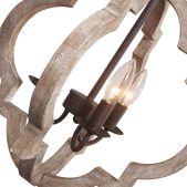 Chandelier-Farmhouse Rustic Round Lantern Pendant Light