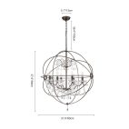 Chandelier-Modern Farmhouse 8-Light Crystal Orb Chandelier