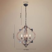 Chandelier-Rustic Geometric Lantern Pendant Light