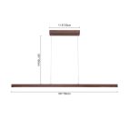 Chandelier-Rustic Linear Wood Dimmable LED Kitchen Island Pendant 
