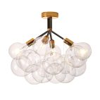 chandelieria-modern-semi-flush-cluster-bubble-chandelier-chandelier-black-4-bulbs-100249