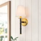 farmhouze-light-1-arm-aged-brass-linen-cone-shade-wall-sconce-wall-sconce-1-light-294696
