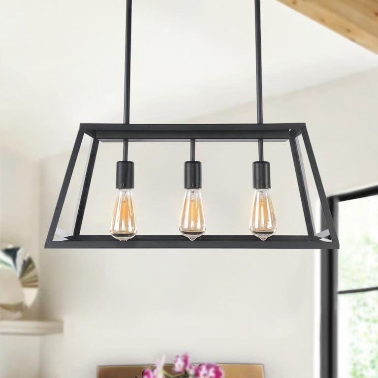 farmstead  modern farmhouse rectangular chandelier pendant