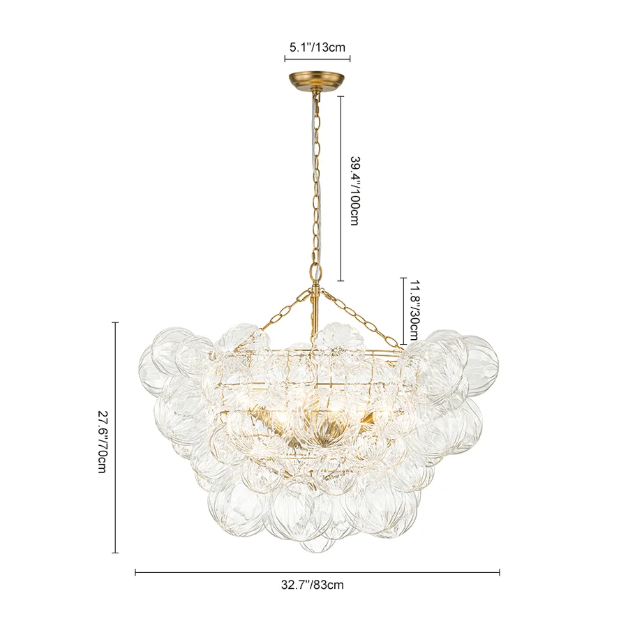 decorative cluster pendant lighting dimension