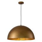 farmhouze-light-industrial-1-light-hammered-oversized-metal-dome-pendant-chandelier-dark-silver-23in-771939