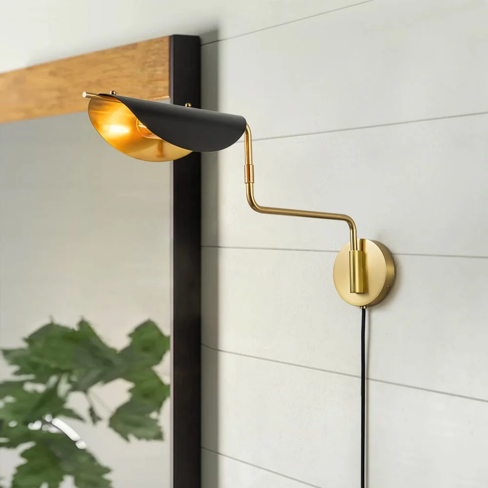 adjustable arm wall sconce for living room