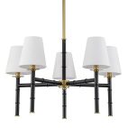 farmhouze-light-mid-century-black-brass-5-light-linen-shade-chandelier-chandelier-5-light-707124