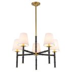 farmhouze-light-mid-century-black-brass-5-light-linen-shade-chandelier-chandelier-5-light-784834