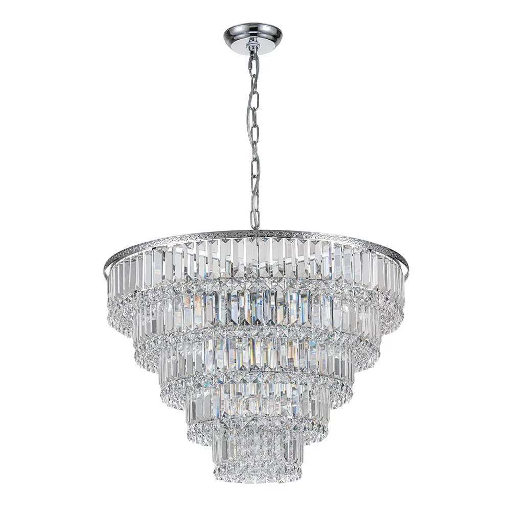 crystal chrome farmhouse chandelier