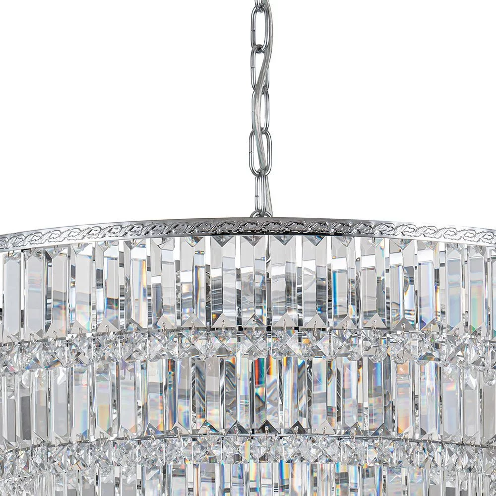 crystal chrome farmhouse chandelier