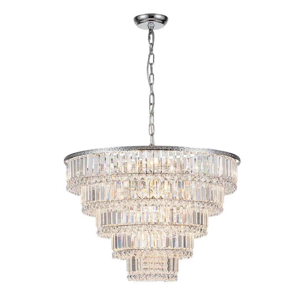 crystal chrome farmhouse chandelier