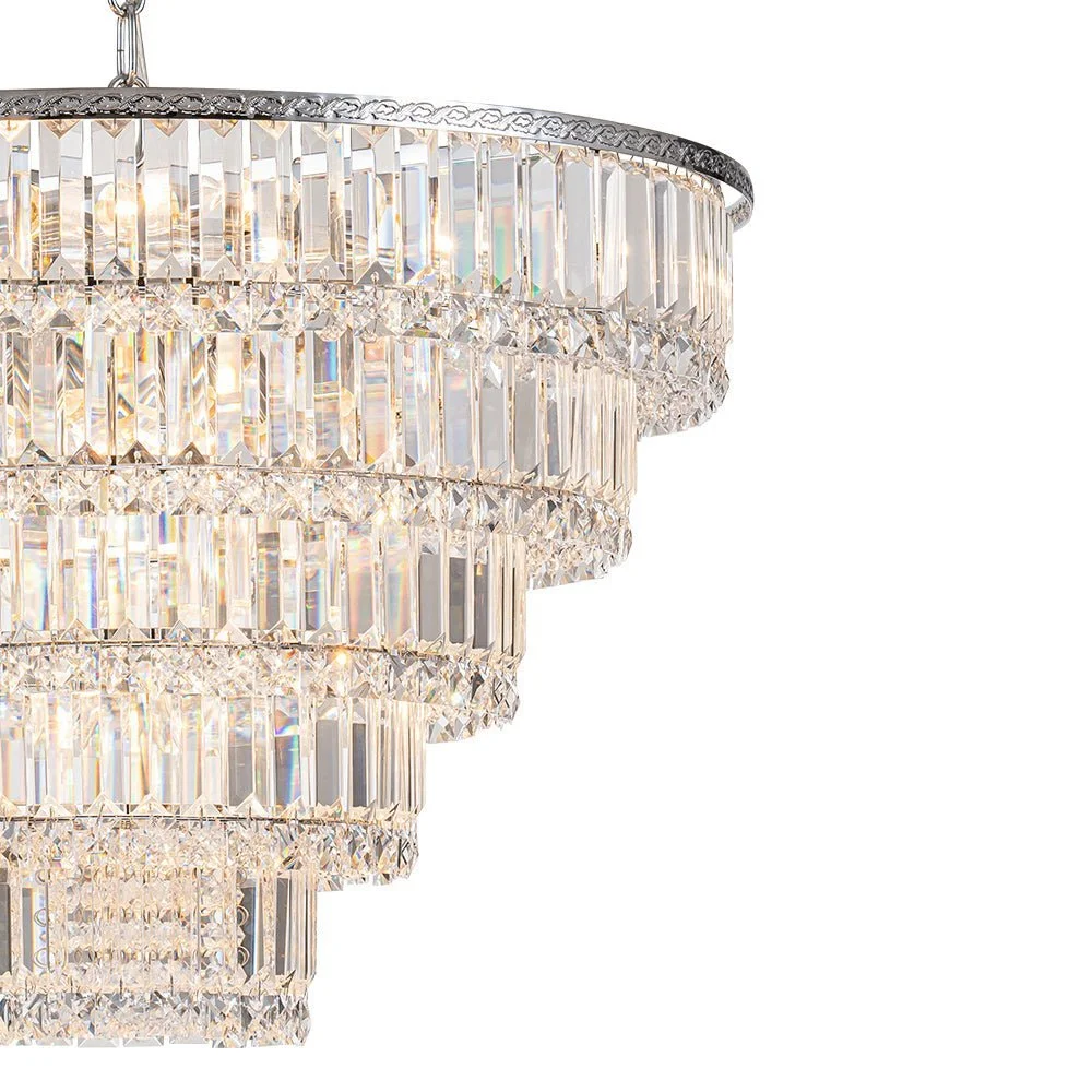 crystal chrome farmhouse chandelier