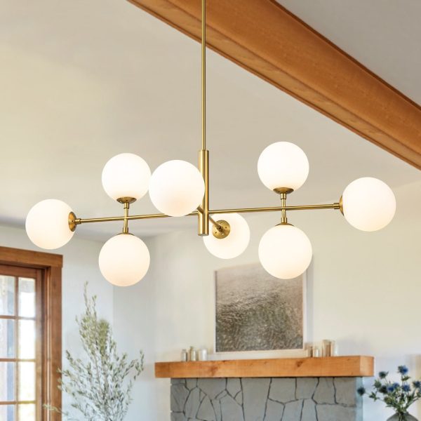 Sputnik Opal Glass Globe Kitchen Island Pendant