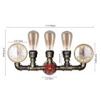 Industrial Lighting-Industrial 3-Light Pipe Wall Sconce