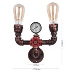 Industrial Lighting-Industrial Retro 2-Light Pipe Wall Sconce