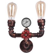 Industrial Lighting-Industrial Retro 2-Light Pipe Wall Sconce
