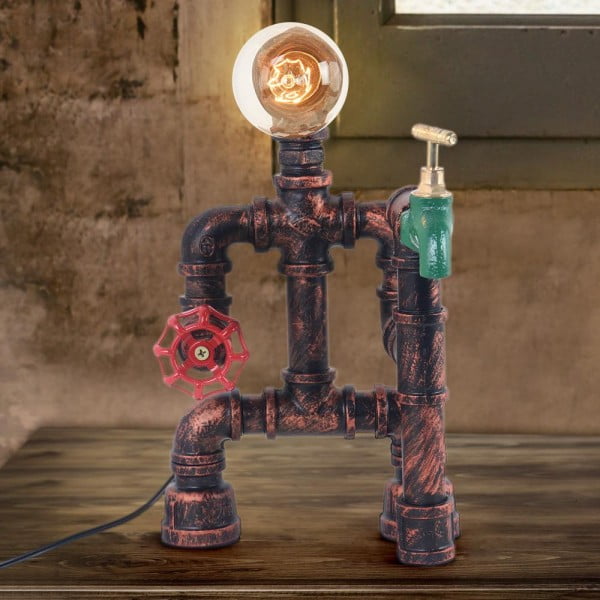 Industrial Lighting-Industrial Retro Rustic Steampunk Robot Table Lamp