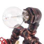 Industrial Lighting-Industrial Retro Rustic Steampunk Robot Table Lamp