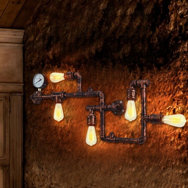 Industrial Lighting-Industrial Retro Steampunk Iron Wall Sconce