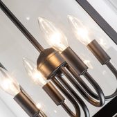 Pendant-4-Light Vintage Glass Cylinder Lantern Pendant Light