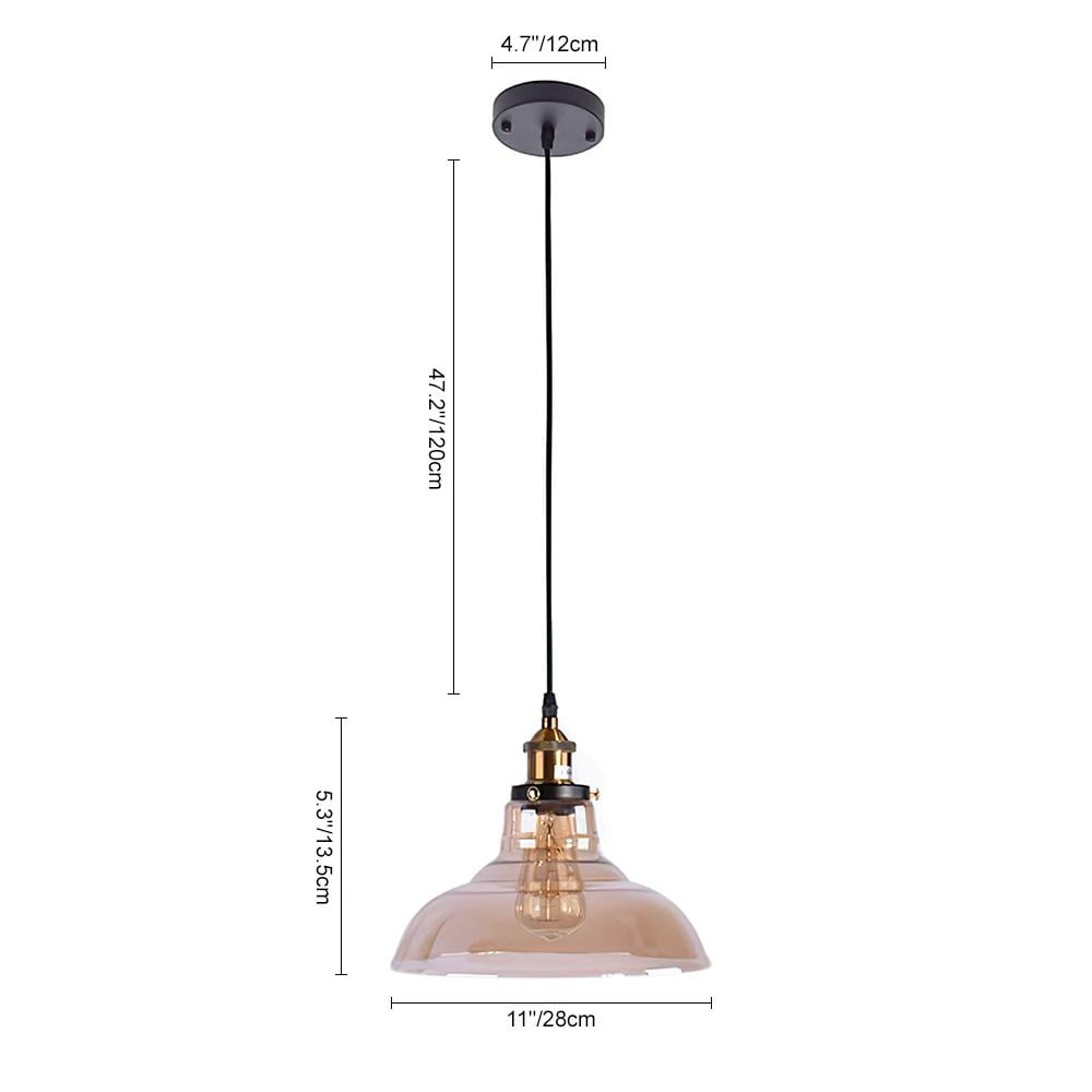 Pendant-Farmhouse Amber Single Dome Pendant Light