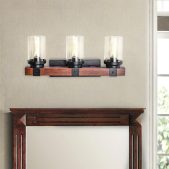 Wall Sconce-Farmhouse 3-Light Cylinder Wall Sconce