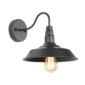Wall Sconce-Farmhouse Rustic Brushed Black Wall Sconce