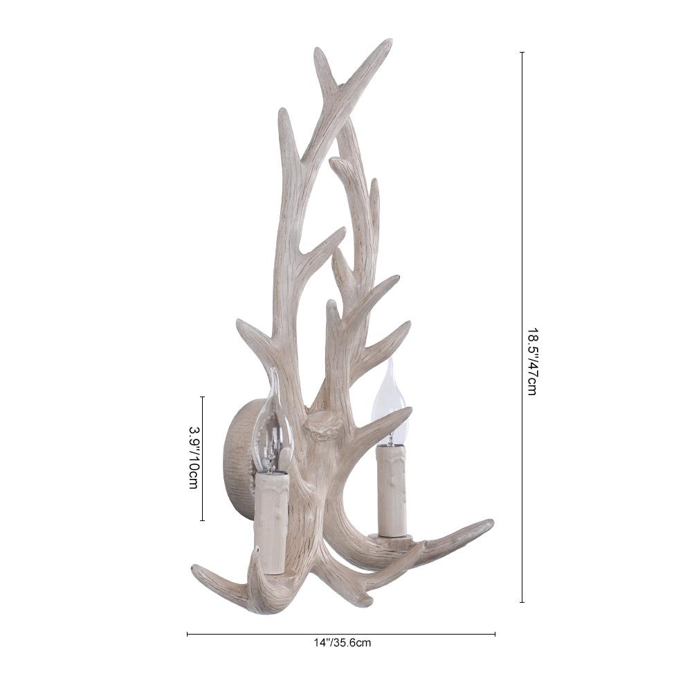 Wall Sconce-Rustic Retro Antler Wall Sconce
