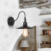 Wall Sconce-Vintage Black Arm Wall Sconce